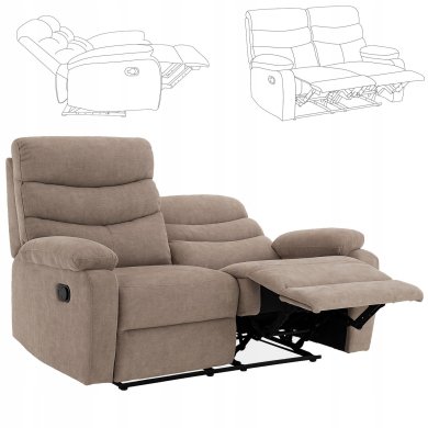 Кресло мягкое раскладное с реклайнером Kontrast VERA DUO Светло-коричневый 5.01.84847 фото - 3