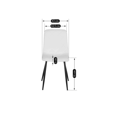 Обідній стілець Mebel Elit BILI Білий ME.BILI/B/E/K фото - 6
