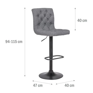 Барный стул Meven LANA Серый - 3 Барный стул Meven LANA Серый MV-ML-620070-LANA фото - 3