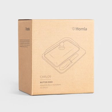 Масленка с ножом Homla CARLOS Дерево 240877 фото - 4