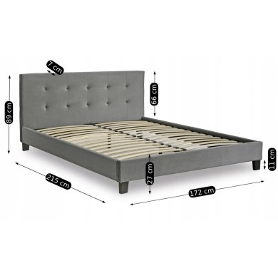 Ліжко Mebel Elit BUENO Welur 160x200 см Сірий - 9 Ліжко Mebel Elit BUENO Welur 160x200 см Сірий ME.BUENO/160/P/V/LOZ фото - 9