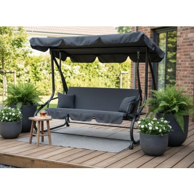 Садовые качели Garden Line 210x120x170 см Антрацит KRE3101 фото - 5