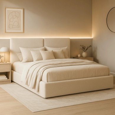 Ліжко Mebel Elit MARSYLIA Boucle 160x200 см Кремовий ME.MARSYLIA/160/KR/TB/LOZZPOJ