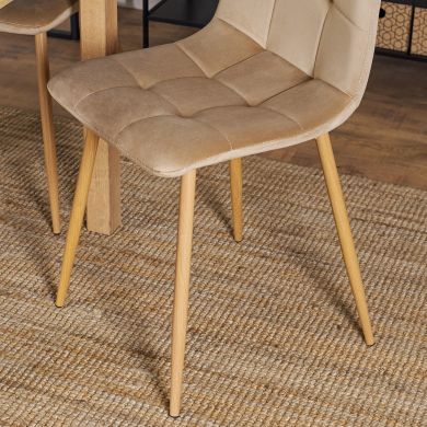 Обеденный стул Mebel Elit FREDY Welur Бежевый ME.FREDY/BZ/D/V/K фото - 7