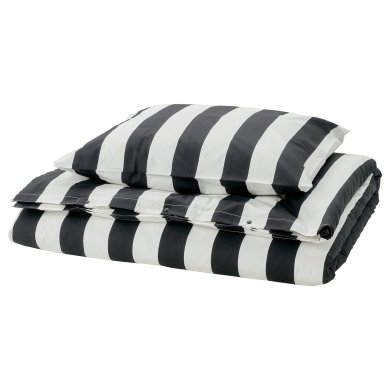 IKEA Комплект постельного белья SLANHOSTMAL 150х200 см Черный (ИКЕА СЛАНХОСТМАЛЬ) 20575266