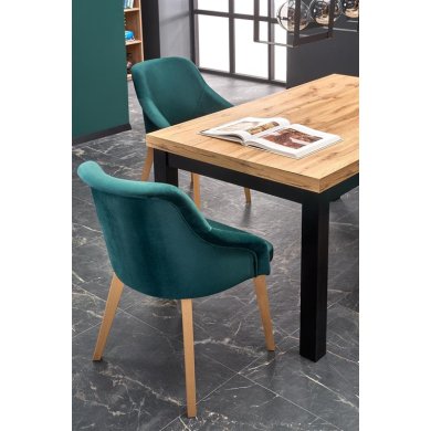 Розкладний обідній стіл Halmar TIAGO Дуб крафт - 2 Розкладний обідній стіл Halmar TIAGO Дуб крафт V-PL-TIAGO-ST-CRAFT/CZARNY фото - 2