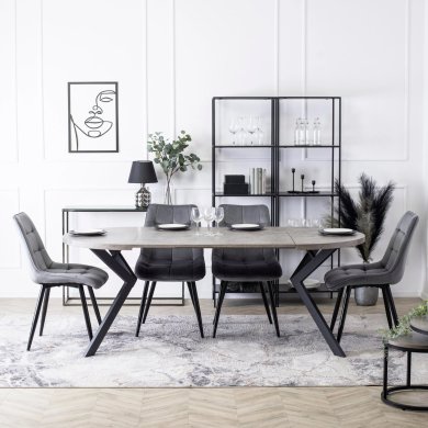 Раскладной обеденный стол Mebel Elit LUKAS Бетон - 12 Раскладной обеденный стол Mebel Elit LUKAS Бетон ME.LUKAS/BET/CZ/S фото - 12