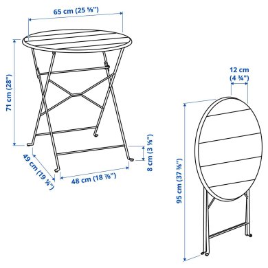 IKEA Складаний садовий стіл SUNDSO Помаранчевий (ИКЕА САНСО) 30528948 фото - 2