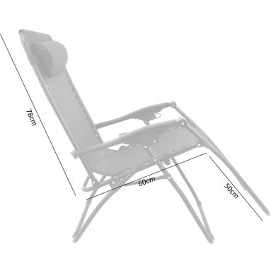 Складаний шезлонг Garden Line LEZ9979 Сірий - 10 Складаний шезлонг Garden Line LEZ9979 Сірий LEZ9979 фото - 10