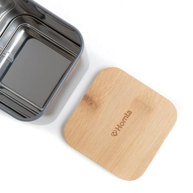 Контейнер Homla KINE 9x13 см | Сірий / Дерево - 4 Контейнер Homla KINE 9x13 см | Сірий / Дерево 207768 фото - 4