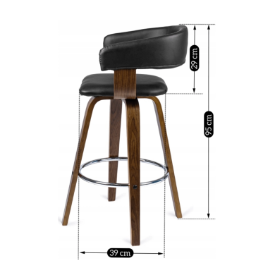 Барний стілець Mebel Elit LUIZJANA Чорний - 14 Барний стілець Mebel Elit LUIZJANA Чорний ME.LUIZIANA/CZ/O/E/DG/H фото - 14