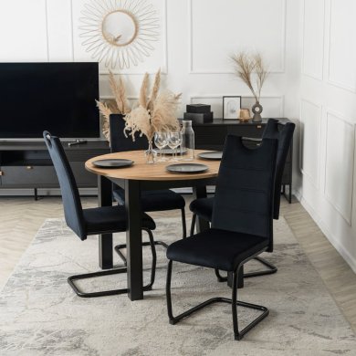 Обеденный стул Mebel Elit LOPEZ Welur Черный ME.LOPEZ/CZ/CZ/V/K фото - 6