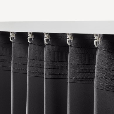 IKEA Штори ANNAKAJSA 145x300 см 2 шт Сірий (ИКЕА АННАКАИСА) 00390240 фото - 6