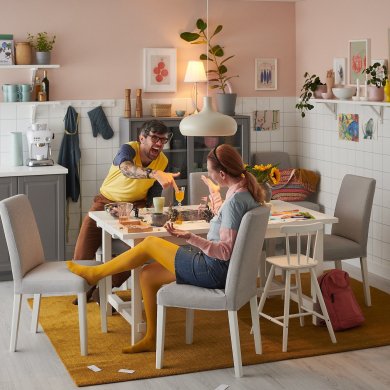 Розкладний обідній стіл NORDVIKEN Білий - 13 IKEA Розкладний обідній стіл NORDVIKEN Білий (ИКЕА NORDVIKEN) 90368715 фото - 13