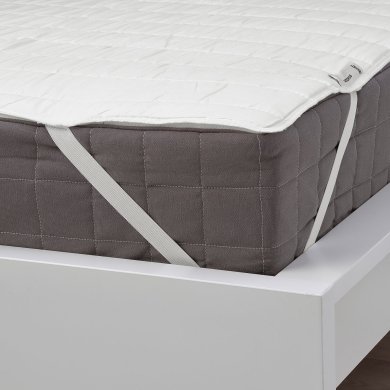 IKEA Наматрасник на резинке LUDDROS 140x200 см Белый (ИКЕА LUDDROS) 40461631 фото - 7