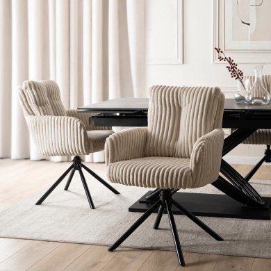 Обеденный стул поворотный Mebel Elit JUNE Velvet Бежевый ME.JUNE/BZ/SZTR/K фото - 5