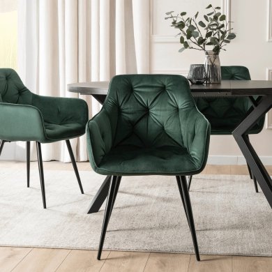 Обеденный стул Mebel Elit MODESTO Welur Зеленый ME.MODESTO/Z/CZ/V/K фото - 6