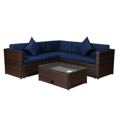 Комплект садових меблів Favora EVELYNE Коричневий WS404_blue
