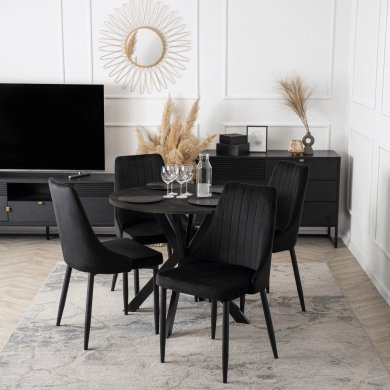 Обеденный стол Mebel Elit LAUREN 90 см Черный ME.LAUREN/CZ/CZ/S90 фото - 5