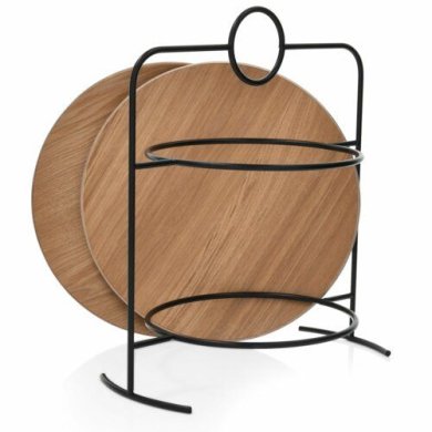 Сервірувальна страва Duka Alvar 32x36 см | Дерево/Чорний 1219206 фото - 2