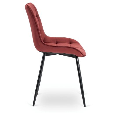 Обеденный стул Mebel Elit CHRIS Welur Бордовый ME.CHRIS/BOR/CZ/V/K фото - 3