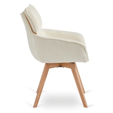 Обідній стілець поворотний Mebel Elit DIAS Boucle Кремовий ME.DIAS/KR/TB/K фото - 4