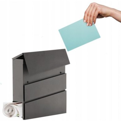 Почтовый ящик Chomik PARROT 37x10,5х37 см Антрацит TIS3449 фото - 2