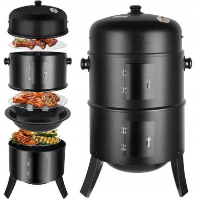 Угольный гриль-коптильня Garden Line BBQ5306 Черный BBQ5306