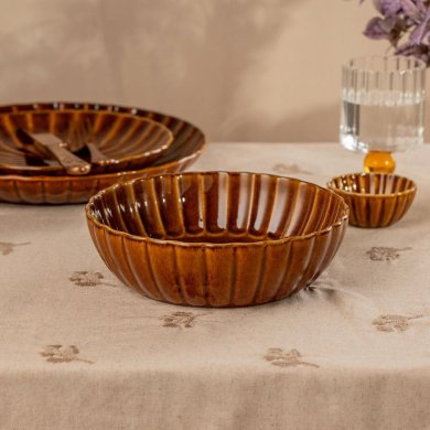 Глибока тарілка Homla MELIDA 19 см Бурштиновий 241357 фото - 5