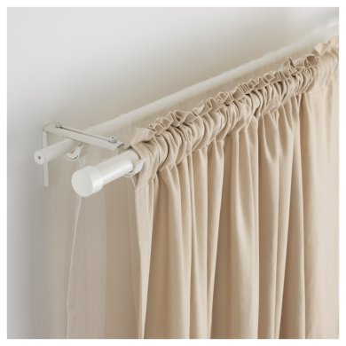 IKEA Штанга карниза HUGAD 120-210 см Белый (ИКЕА ХУГАД) 10217141 фото - 3