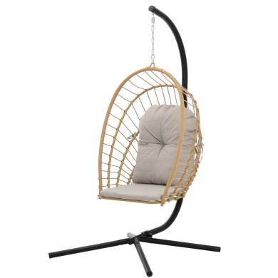 Подвесное кресло-кокон с складной корзиной Garden Line ERIS Коричневый - 5 Подвесное кресло-кокон с складной корзиной Garden Line ERIS Коричневый FAT0923 фото - 5