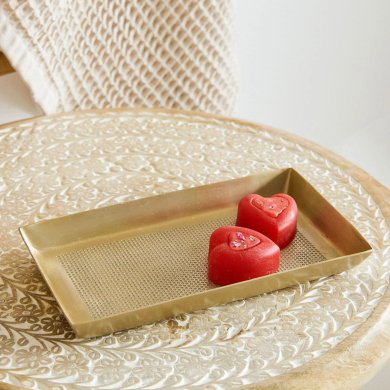 Декоративний піднос Homla NAUSA 23x12x3 см Золотий 218704 фото - 4