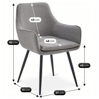 Обеденный стул Mebel Elit EDRICK Серый ME.EDRICK/P/CZ/T/K фото - 8