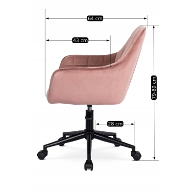 Офисное кресло Mebel Elit LUCY Розовый - 5 Офисное кресло Mebel Elit LUCY Розовый ME.LUCY/R/V/FO фото - 5