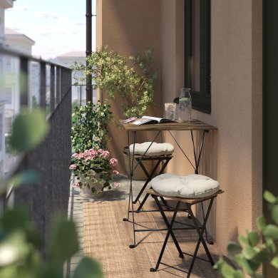 IKEA Складаний садовий табурет TARNO Бежевий (ИКЕА ТАРНО) 79615519 фото - 2