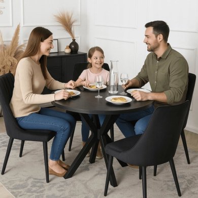 Обеденный стол Mebel Elit LAUREN 90 см Черный ME.LAUREN/CZ/CZ/S90 фото - 7