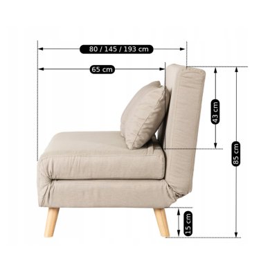 Раскладной диван Mebel Elit MARRY 2 Бежевый ME.MARRY2/BZ/DNAT/T/FW фото - 13