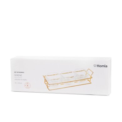 Набір мисок Homla SERENE | Прозорий / Золото - 6 Набір мисок Homla SERENE | Прозорий / Золото 214505 фото - 6