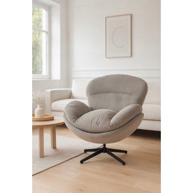 Крісло м'яке поворотне Kontrast MILO 3D Сірий 5.01.84779 фото - 9