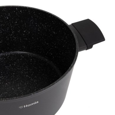 Набір кастрюль з кришками Homla TRISTAN 3 шт Чорний 228874 фото - 5