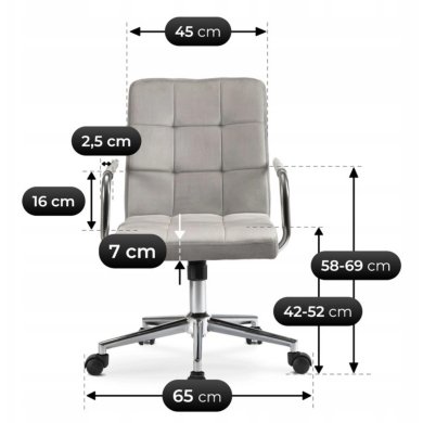 Дитяче крісло Mebel Elit ASTRO Welur Сірий ME.ASTRO/P/CH/V/FO фото - 8