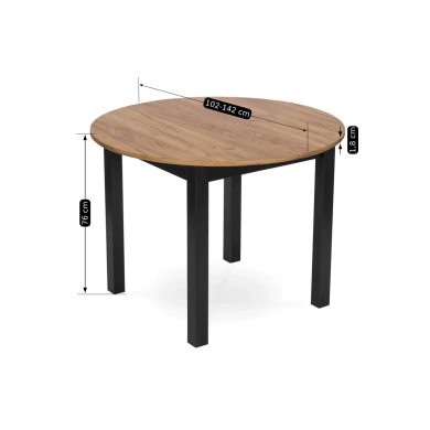 Обідній комплект меблів Mebel Elit HARRY LUCKY | Дуб крафт / Чорний / Сірий HARRY/DC/CZ/S/LUCKY/P/V/Z4/K фото - 8