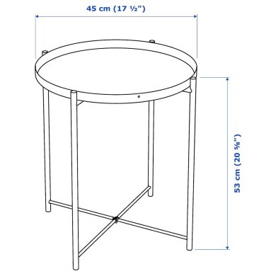 Журнальный стол GLADOM Серый - 14 IKEA Журнальный стол GLADOM Серый (ИКЕА ГЛАДОМ) 30513763 фото - 14