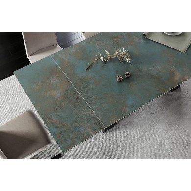 Раскладной обеденный стол Signal SALVADORE Ceramic Бирюзовый SALVADORETUC160 фото - 13