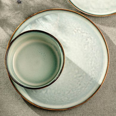 Обідня тарілка Homla VELLORA 27 см Блакитний 241760 фото - 4