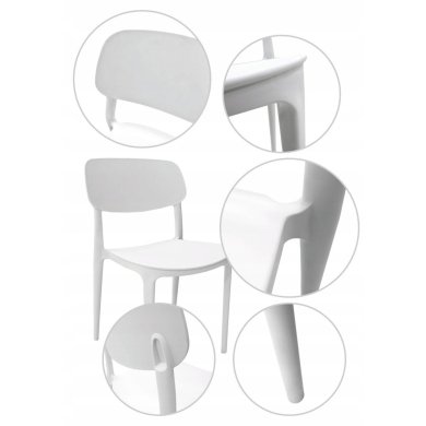 Садовий стілець Kontrast DELOS Білий - 2 Садовий стілець Kontrast DELOS Білий 12623246667 фото - 2