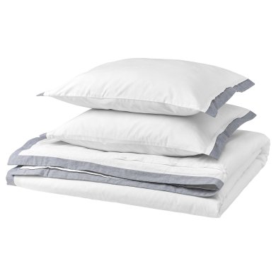 IKEA Комплект постільної білизни TATELSMYGARE 200x200 см Білий (ИКЕА ТАТЕЛСМИГАРЭ) 80554770