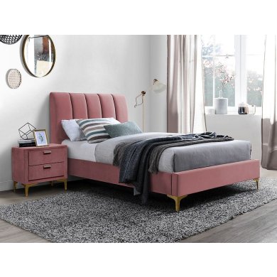 Кровать Signal Mirage Velvet | 90х200 / Античный розовый / Золотой MIRAGEV90AR