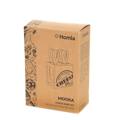 Набір ножів для сиру Homla MOOKA | Дерево / Сріблястий 200587 фото - 8