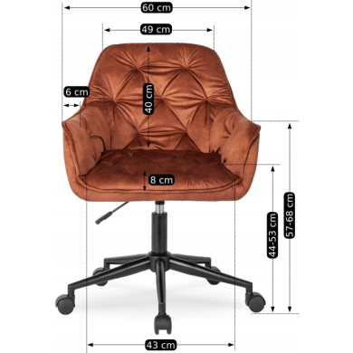 Офісне крісло Mebel Elit MILAN 2 Коричневий - 3 Офісне крісло Mebel Elit MILAN 2 Коричневий ME.MILAN2/RD/V/FO фото - 3